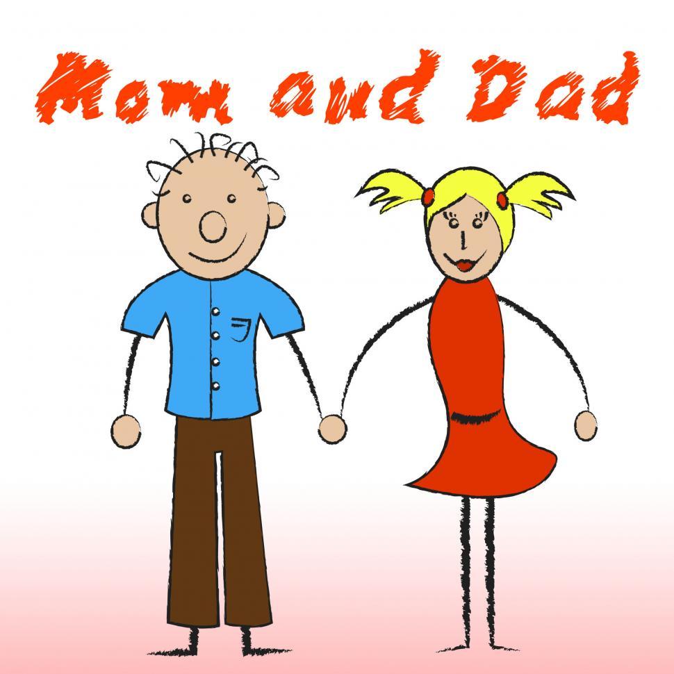 Free Image of Mom And Dad Indicates Motherhood Offspring And Family 