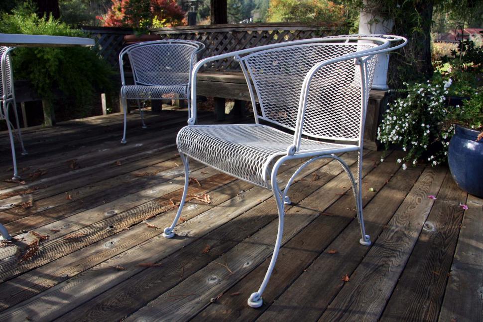 Free Image of Metal patio chair 