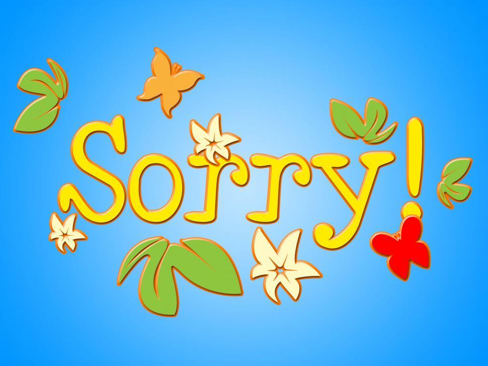 Free Image of Sorry Message Means Correspondence Communicate And Correspond 