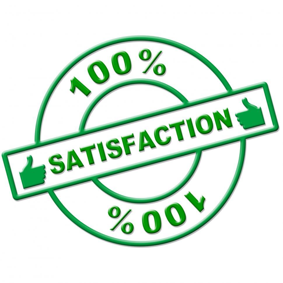 Free Image of Hundred Percent Satisfaction Indicates Absolute Satisfied And Co 