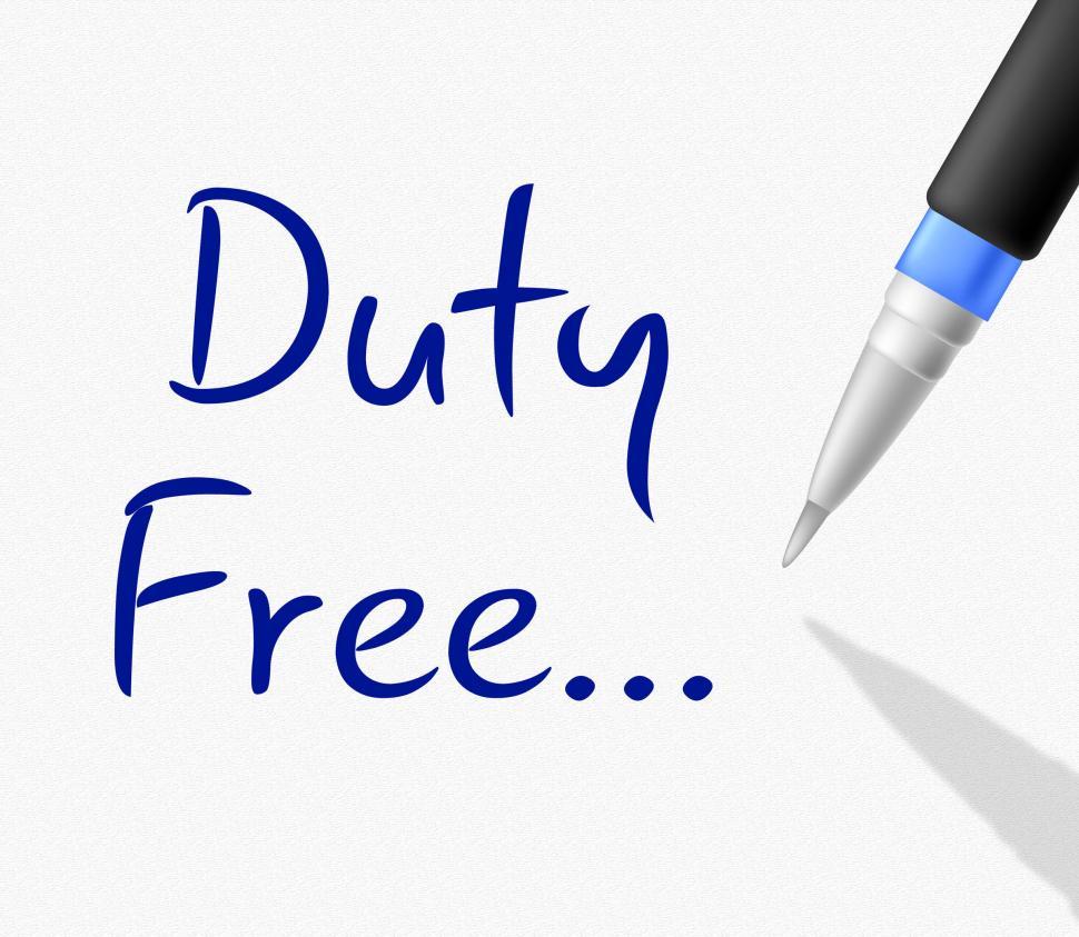 Free Image of Duty Free Indicates No Cost And Excise 