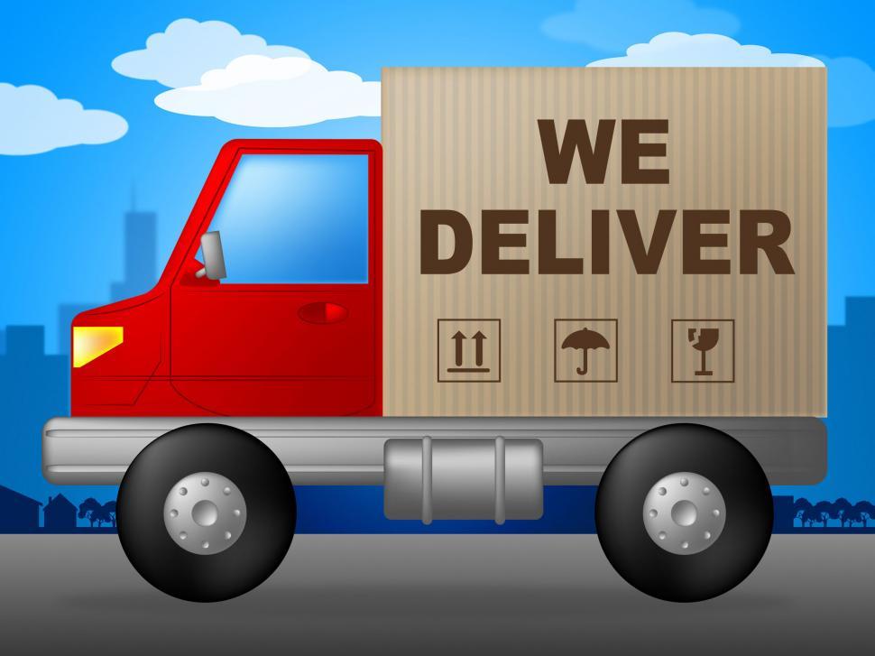 Free Image of We Deliver Means Parcel Freight And Moving 