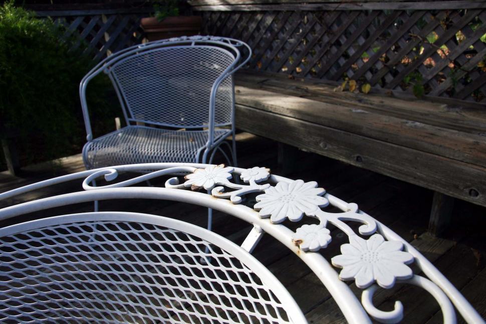 Free Image of Metal chair details 