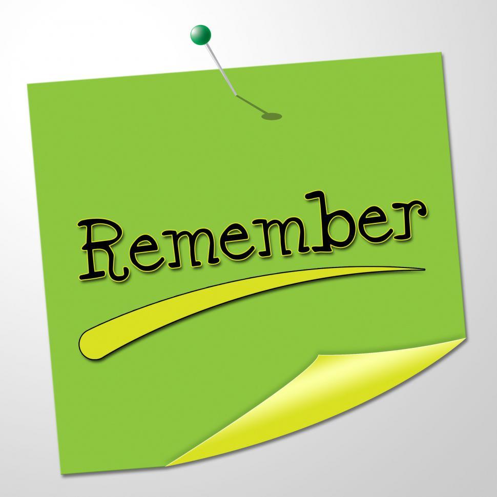 Free Image of Remember Message Means Keep In Mind And Agenda 