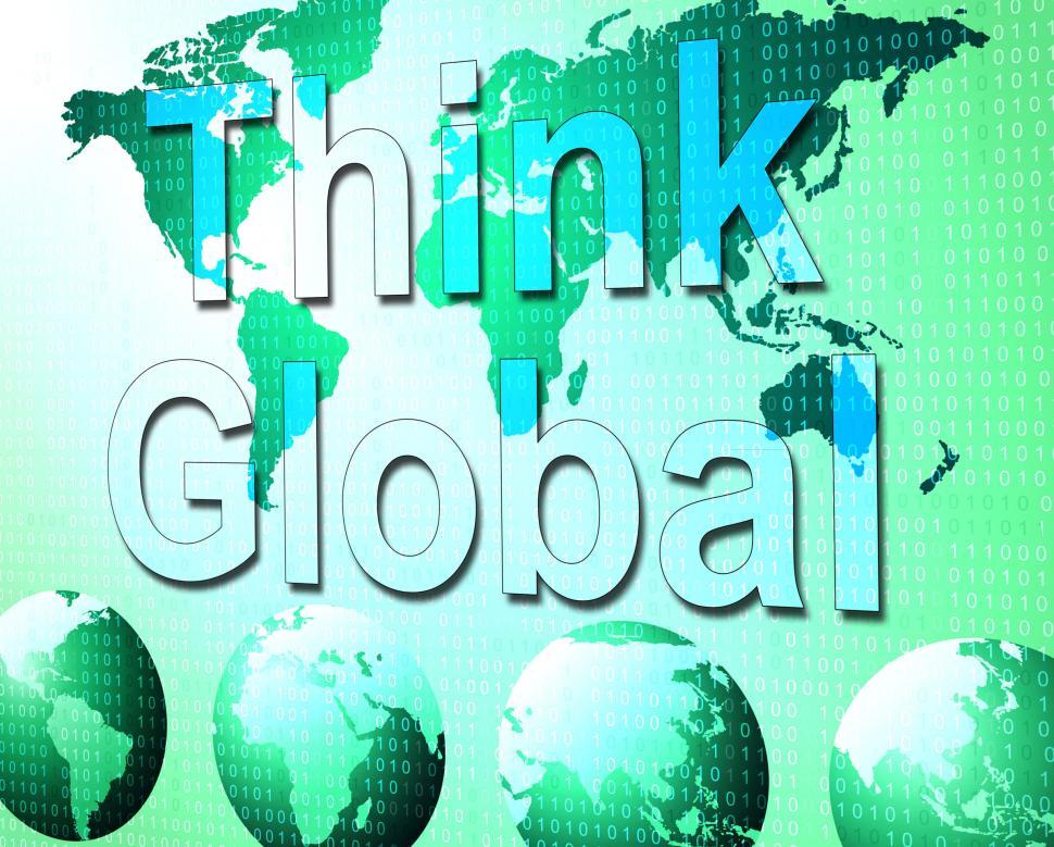 Free Image of Think Global Indicates Earth Reflection And Contemplation 