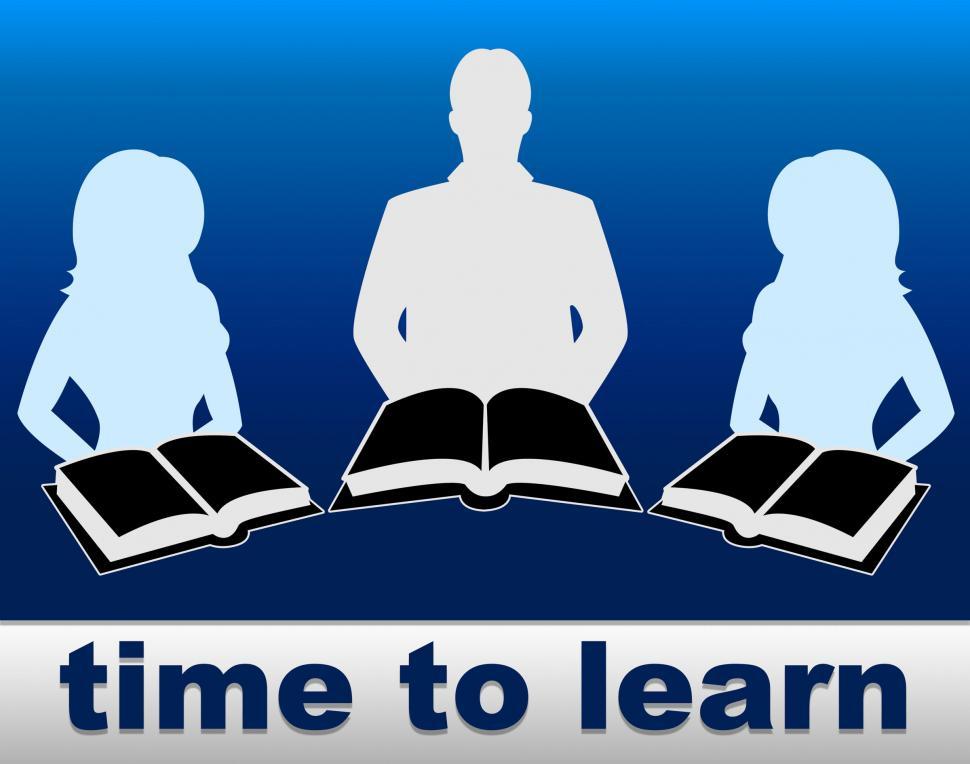 Free Image of Time To Learn Means Learned Books And Training 