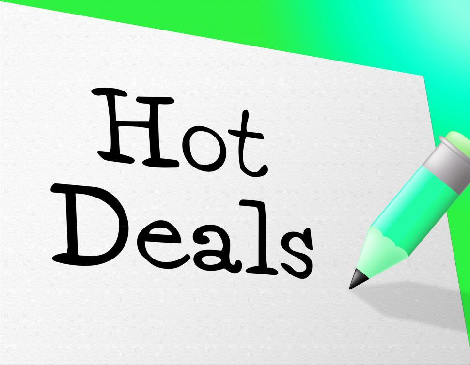 Free Image of Hot Deals Represents Save Retail And Sales 