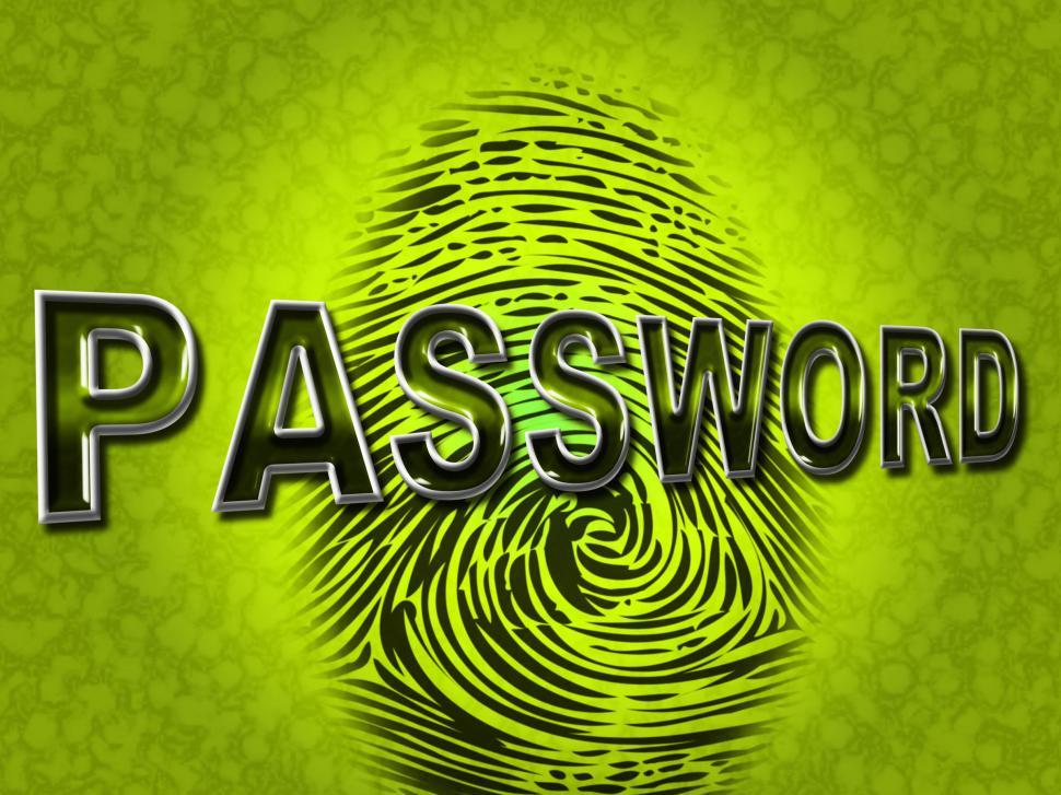 Free Image of Password Fingerprint Indicates Log Ins And Accessible 