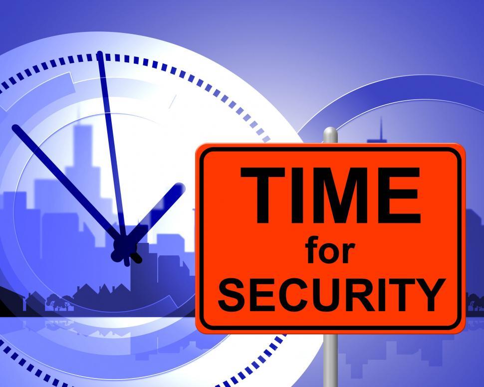 Free Image of Time For Security Represents At Present And Currently 
