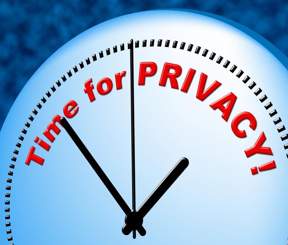 Free Image of Time For Privacy Represents At The Moment And Confidential 