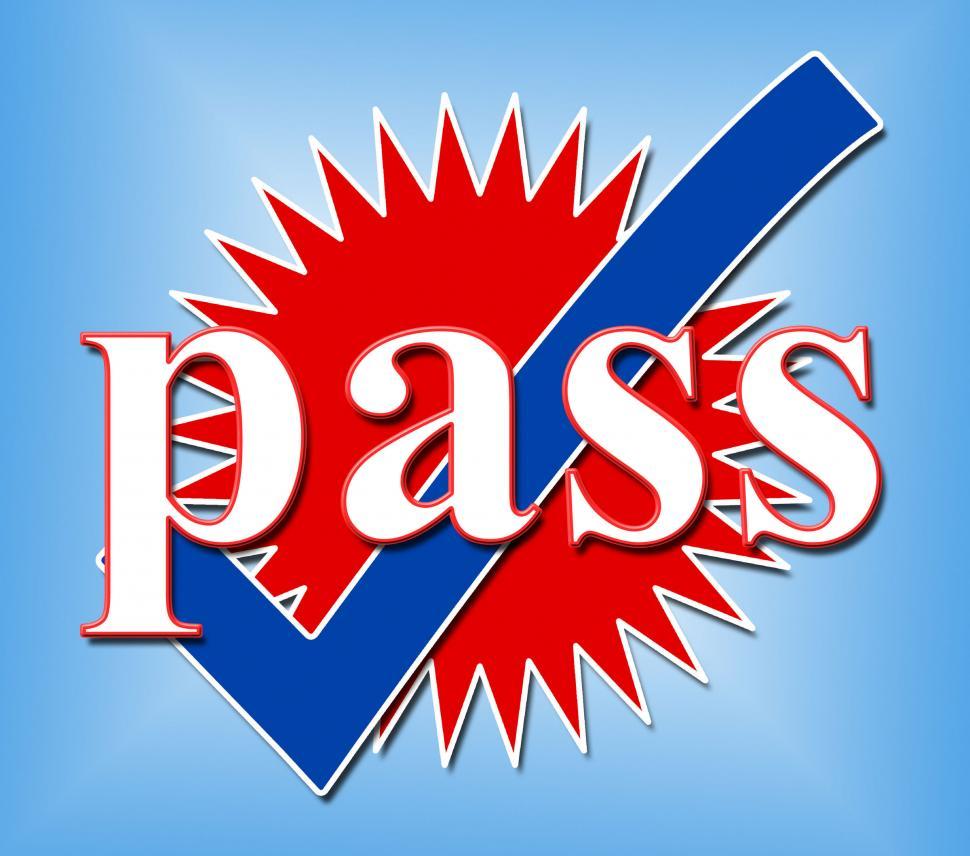 Free Image of Pass Tick Means Ok Passed And Confirmed 
