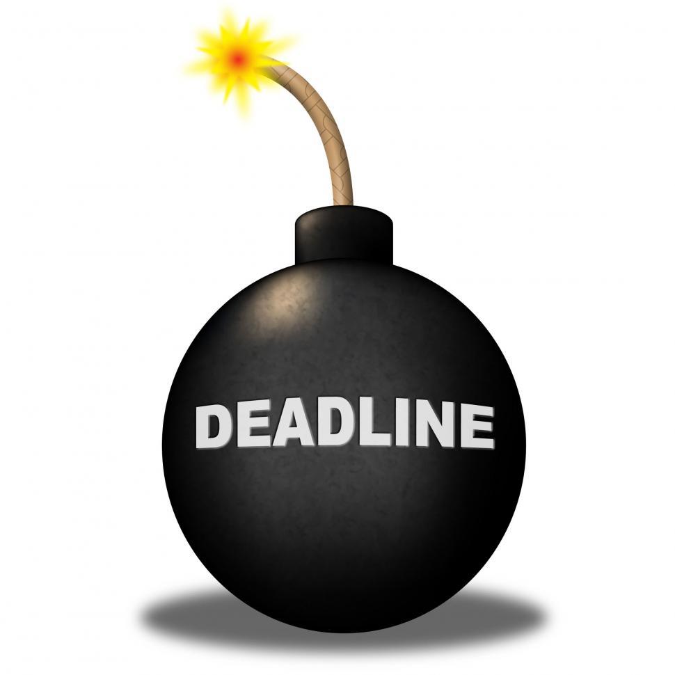 Free Image of Deadline Limit Indicates Finishing Time And Caution 