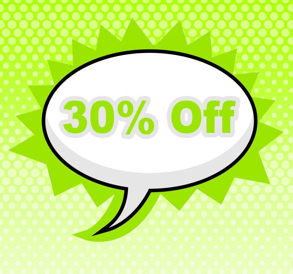 Free Image of Thirty Percent Off Indicates Promo Sign And Sale 