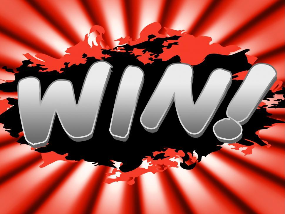 Free Image of Win Sign Means Victorious Advertisement And Winning 