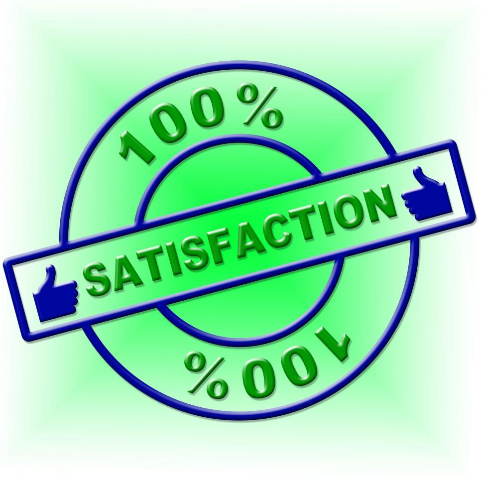 Free Image of Hundred Percent Satisfaction Indicates Contentment Gratification 