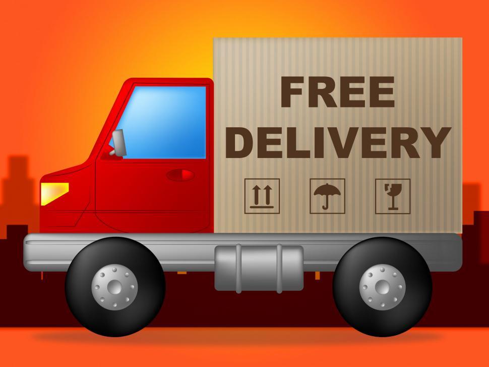 Free Image of Free Delivery Represents With Our Compliments And Delivering 
