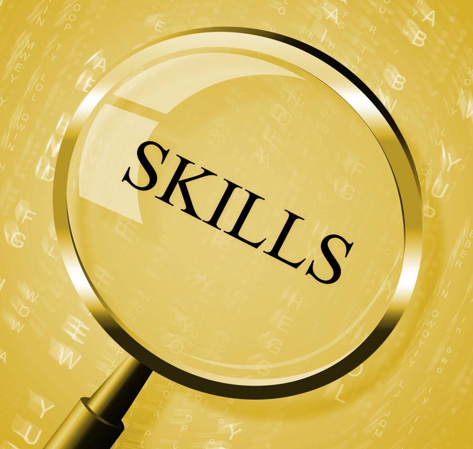 Free Image of Skills Magnifier Shows Expertise Abilities And Competence 