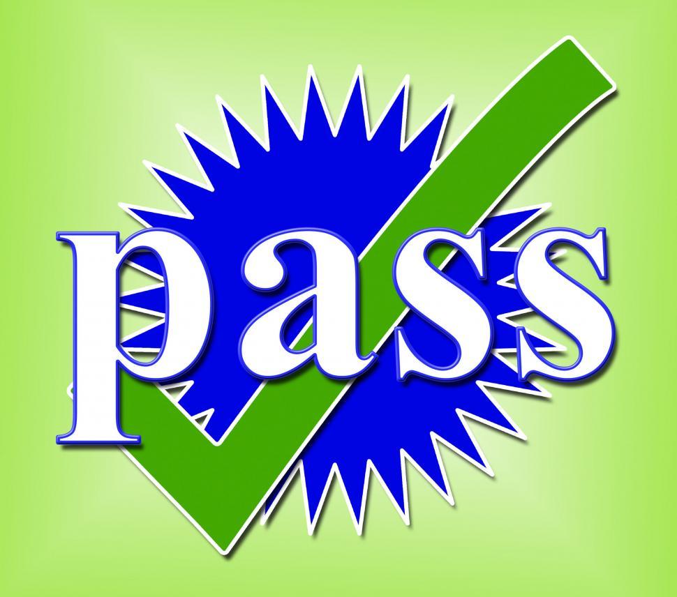 Free Image of Pass Tick Shows Verified Approval And Endorsed 