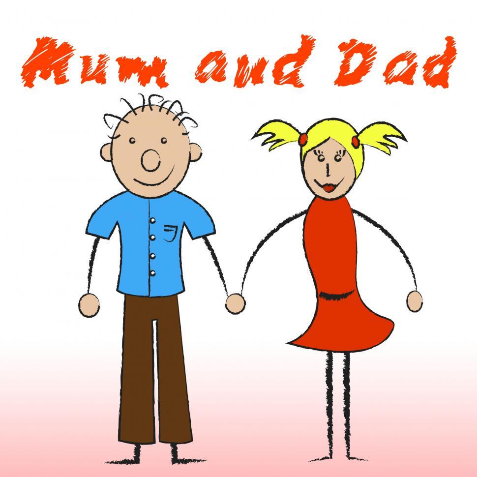 Free Image of Mum And Dad Shows Offspring Parents And Mummy 