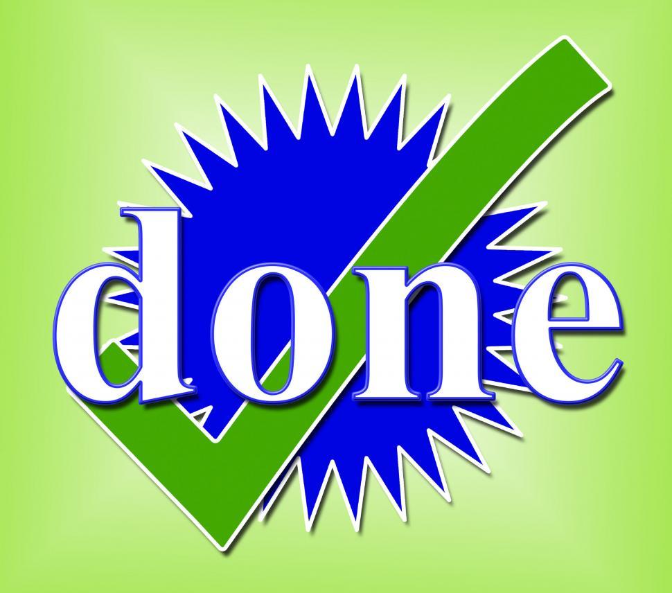 Free Image of Done Tick Means All Right And Ok 