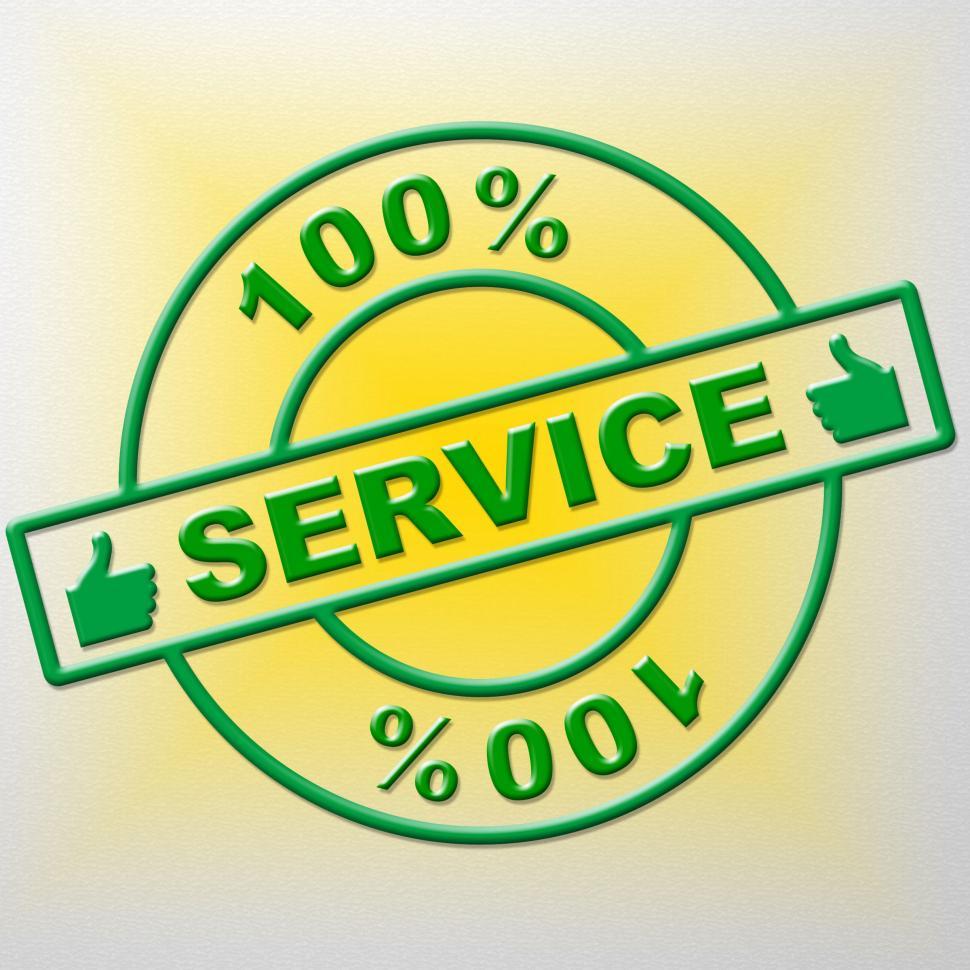 Free Image of Hundred Percent Service Shows Help Desk And Advice 