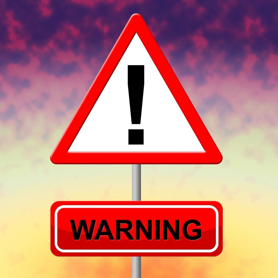 Free Image of Warning Sign Means Hazard Alert And Safety 