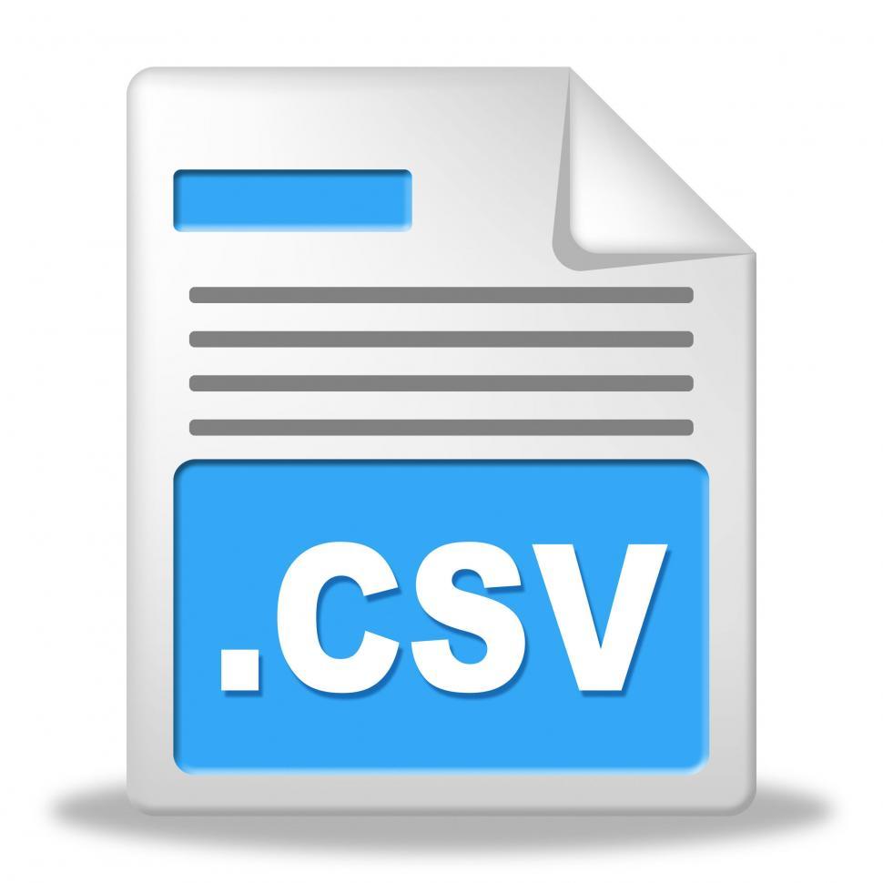 Free Image of Csv File Represents Comma Seperated Values And Administration 