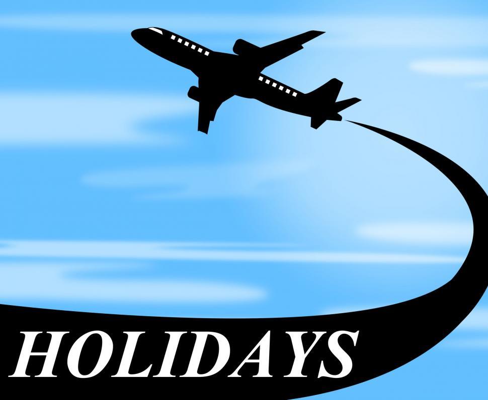 Free Image of Holidays Plane Represents Go On Leave And Air 