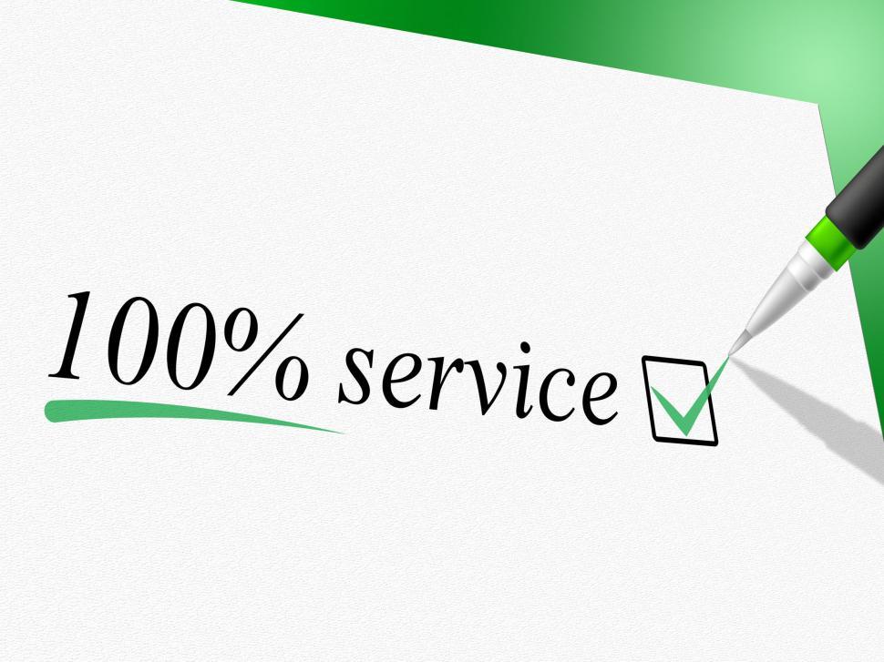 Free Image of Hundred Percent Service Represents Help Desk And Advice 