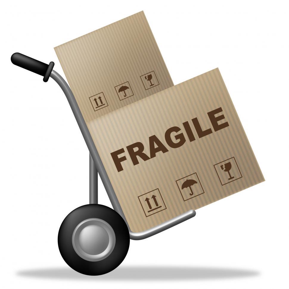 Free Image of Fragile Box Means Easily Broken And Breakable 