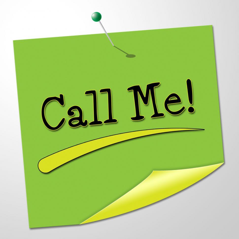 Free Image of Call Me Indicates Messages Communicating And Note 