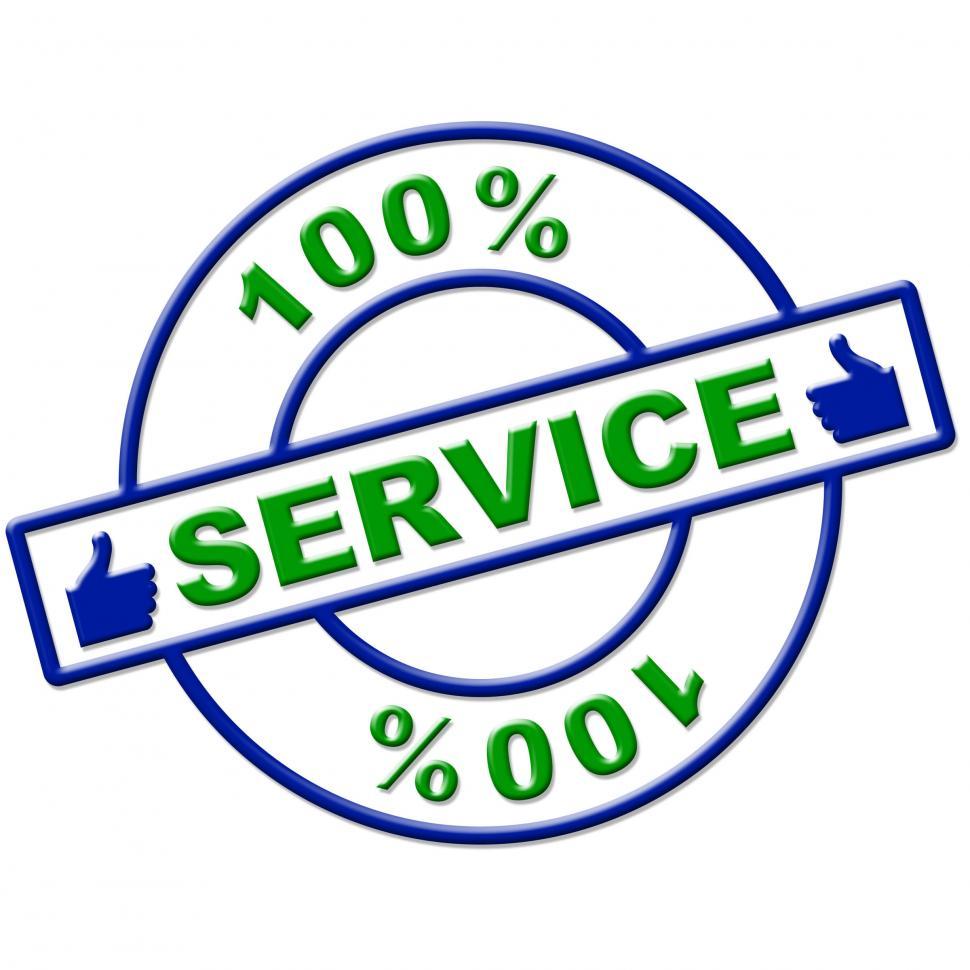Free Image of Hundred Percent Service Means Help Desk And Advice 
