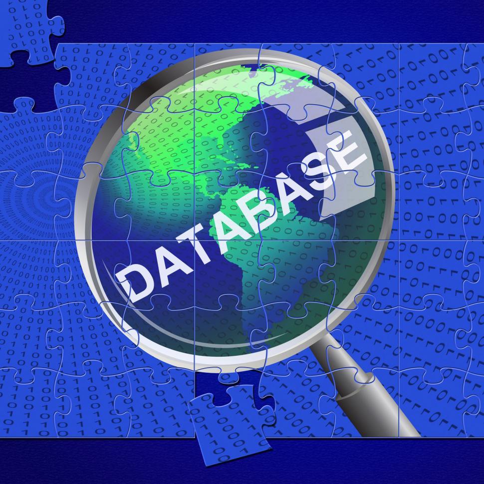 Free Image of Database Magnifier Represents Search Magnify And Databases 
