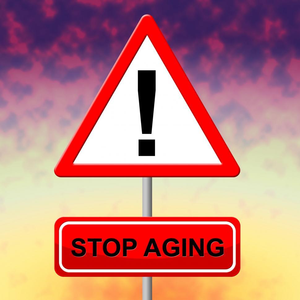 Free Image of Stop Aging Shows Stay Young And Degenerative 