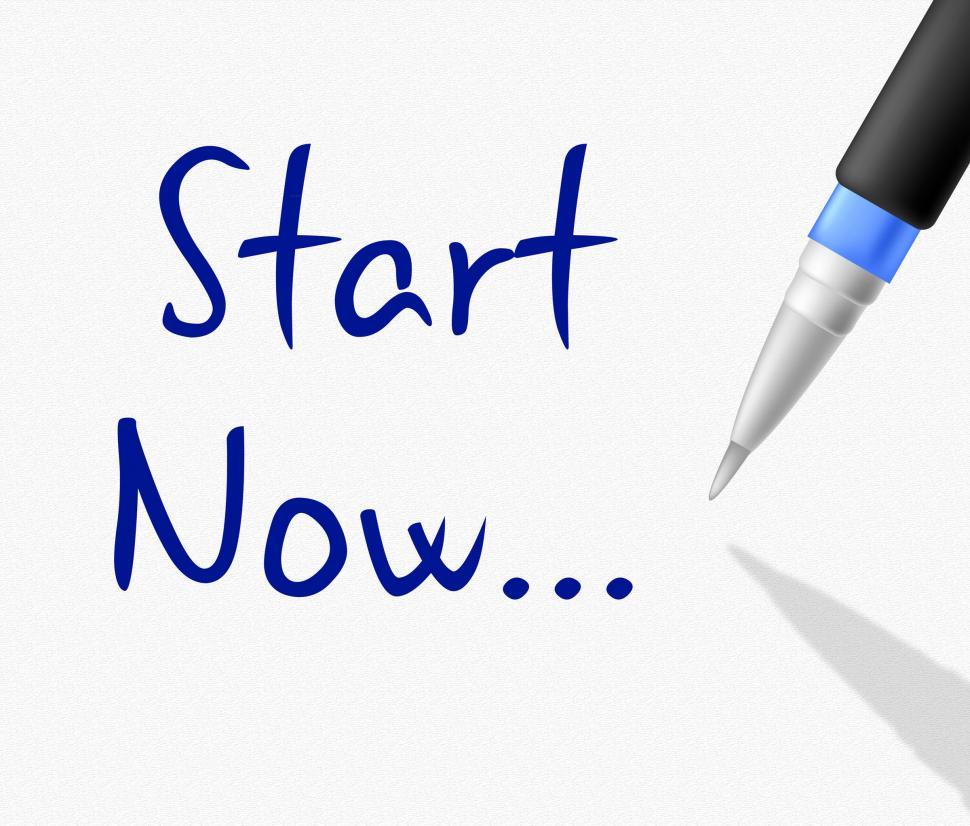 Free Image of Start Now Shows Do It And Active 