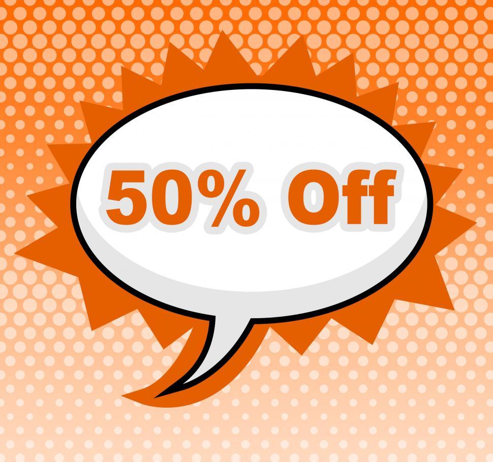 Free Image of Fifty Percent Off Means Message Advertisement And Signboard 