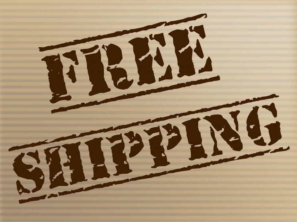 Free Image of Free Shipping Shows With Our Compliments And Courier 