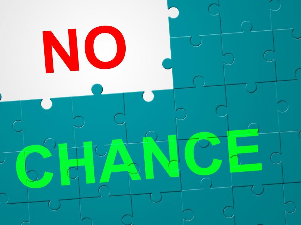 Free Image of No Chance Means Not At All And Decline 