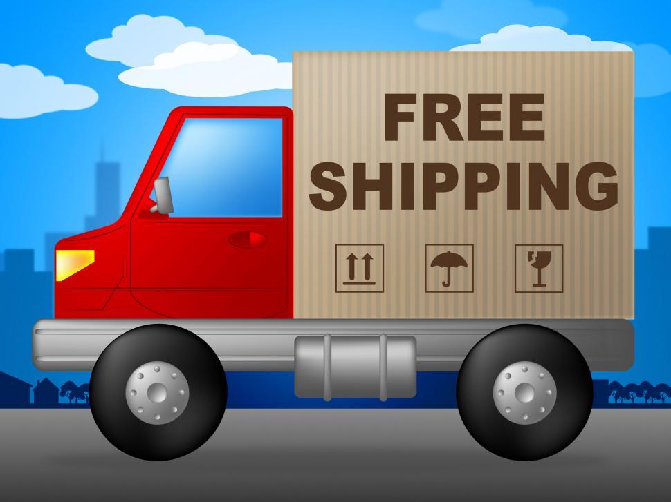 Free Image of Free Shipping Shows With Our Compliments And Deliver 