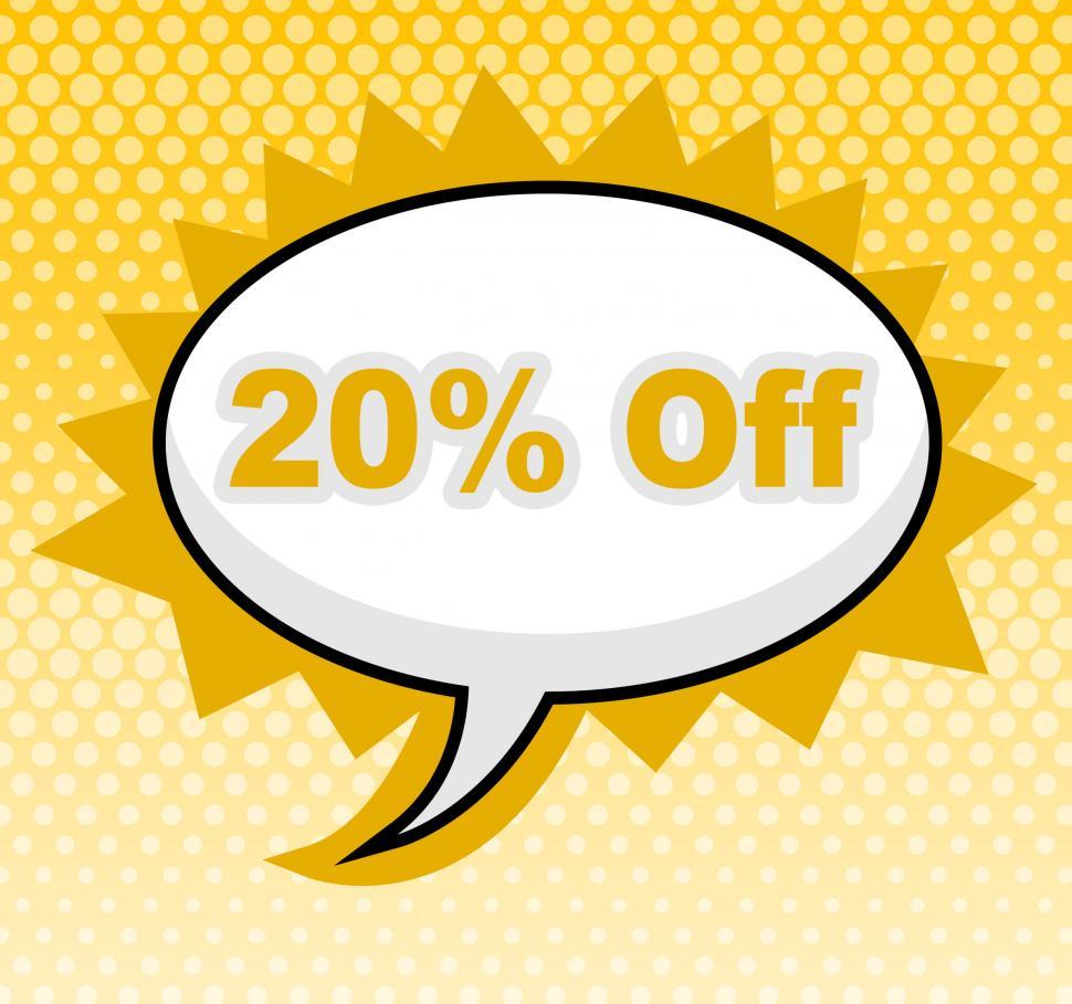 Free Image of Twenty Percent Off Represents Sign Retail And Promotional 