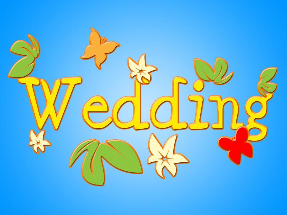 Free Image of Wedding Sign Represents Get Married And Communicate 