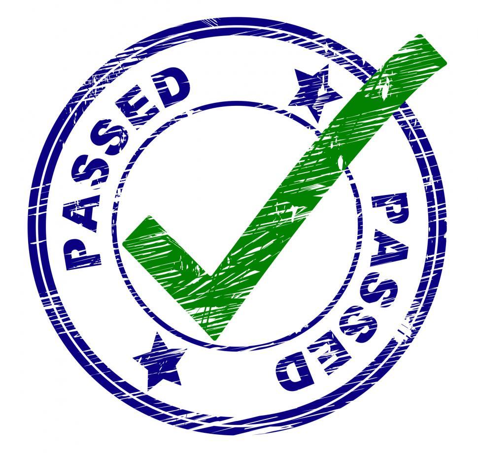 Free Image of Passed Stamp Indicates All Right And Ok 