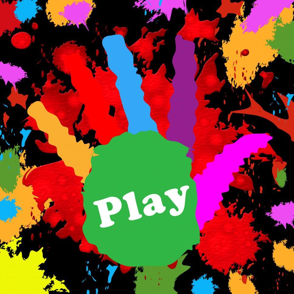 Free Image of Play Handprint Represents Free Time And Kids 