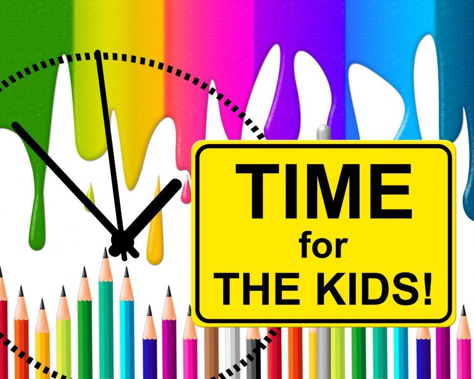 Free Image of Time For Kids Represents At The Moment And Childhood 