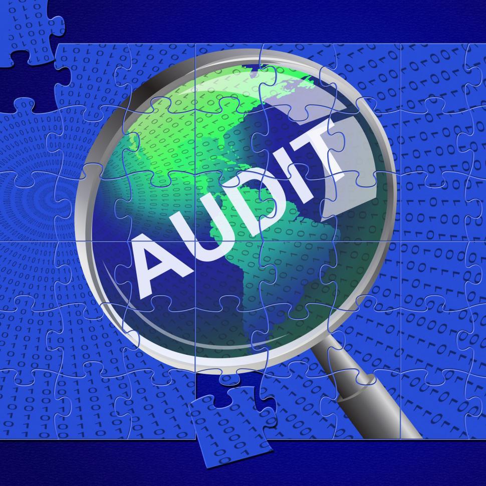 Free Image of Audit Magnifier Means Auditor Searches And Magnify 