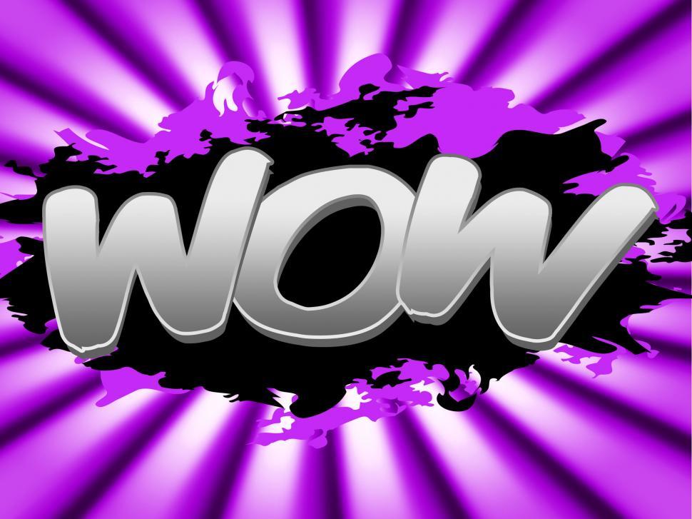 Free Image of Wow Sign Shows Impressive Display And Bewilderment 