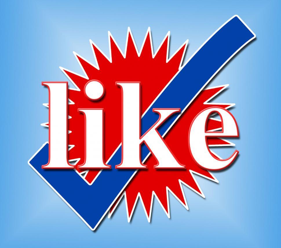 Free Image of Like Tick Shows Social Media And Checked 