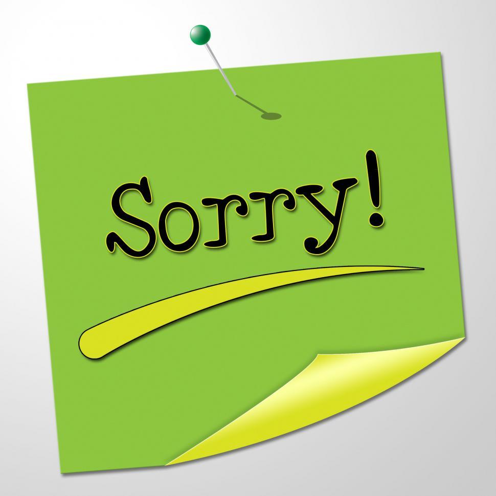 Free Image of Sorry Message Represents Messages Send And Remorse 