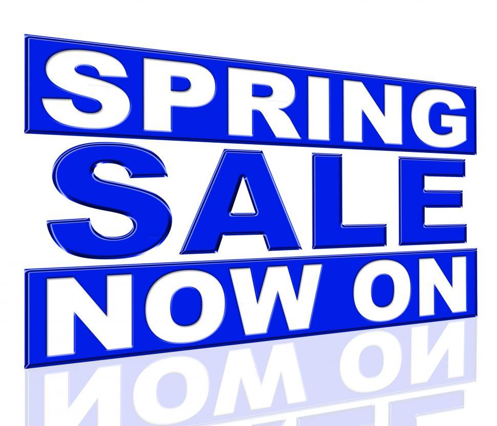 Free Image of Spring Sale Means At This Time And Closeout 