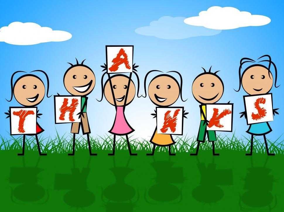 Free Image of Kids Thanks Indicates Child Gratefulness And Appreciate 